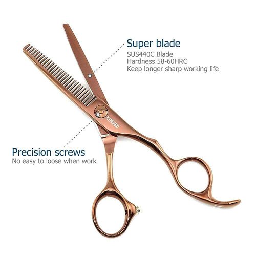 5.5 Inch Barber scissors Hair Cutting Scissors and Thinning Shears Professional Hair Shears Cutting Shears Japan 440C Hair Scissors Kinsaro