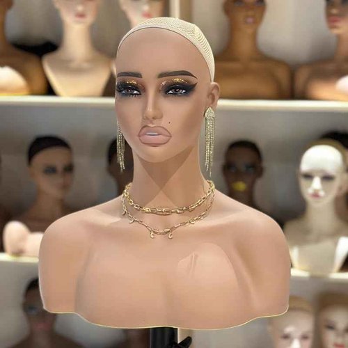 Mannequin Head with Shoulders Wig Display Head European and American Fashion Woman Manikin Heads (DE 487 HY)