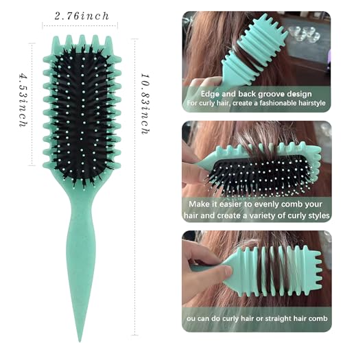 Curly Hair Brush,2025 Curly Hair Products Curl Defining Brush, Bounce Defining Hair Shaping for Women Men Reduce Pulling and Separa Thanksgiving Christmas Gifts