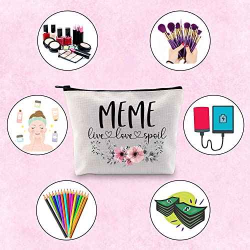Meme Gift Live Love Spoil Grandma Mother¡¯s Day Gift Meme Travel Bag Makeup Bag (live love spoil Meme)