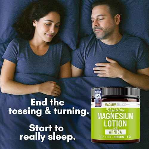 Nighttime Magnesium Lotion with Arnica ? Soothing Relief & Relaxation, Highly Concentrated Magnesium for Muscles & Joints ? Apply to Legs or Feet Before Bed ? Skin-Friendly