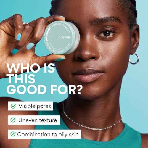 innisfree No Sebum Matte Mineral Powder, Korean Loose Setting Powder for Blurring, Shine Control, Fragrance-Free, Translucent