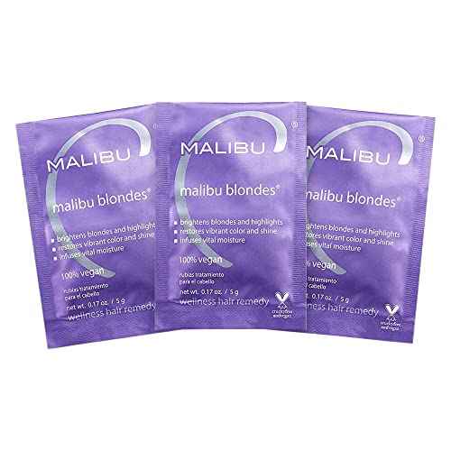 Malibu C Blondes Wellness Remedy - Removes Discoloration from Bleached, Highlighted or Natural Blonde Hair + Restores Vibrance and Shine with Vitamin C Complex