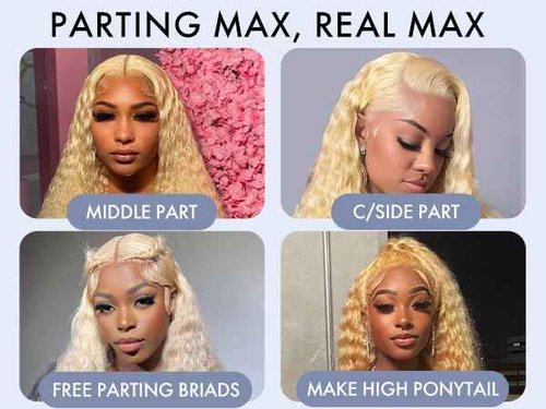 613 Lace Front Wig Human Hair 16A Blonde Wig Human Hair 22 Inch 13x4 HD 613 Deep Wave Lace Front Wig Human Hair Blonde Frontal Wig Deep Wave 613 Wig 180% Density Deep Curly Glueless Wig Pre Plucked