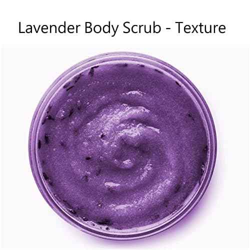 Lavender Body & Foot Scrub 10 oz - A blend of lavender essence, shea butter, and coconut oil for a fragrant journey to a serene countryside - The best stocking stuffer.