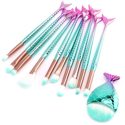 NICEMOVIC Stocking Stuffers for Kids Girls, 11PCS Kids Makeup Brushes Sets for Girls, Cute Stuff for Tween & Teen Girl Gifts Trendy Stuff Christmas Birthday Gift Ideas Cute Make Up Tool Set
