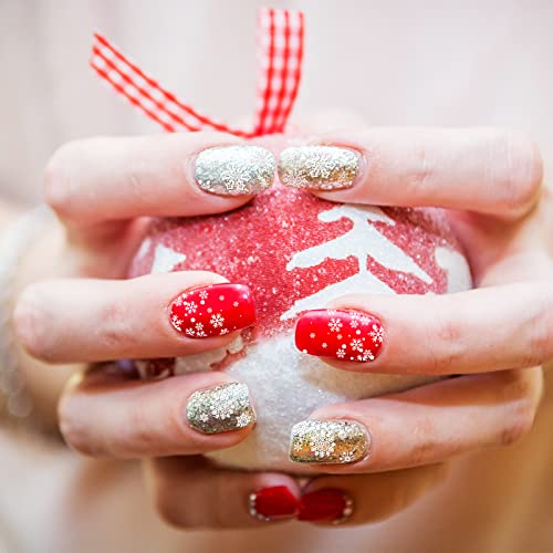 Whaline 6 Pieces Winter Nail Art Stamping Plates Kit Snowman Snowflake Pine Tree Sweater Image Stamp Templates Hello Winter Nail Art Plates for Winter Xmas DIY Print Manicure Salon Design Gift