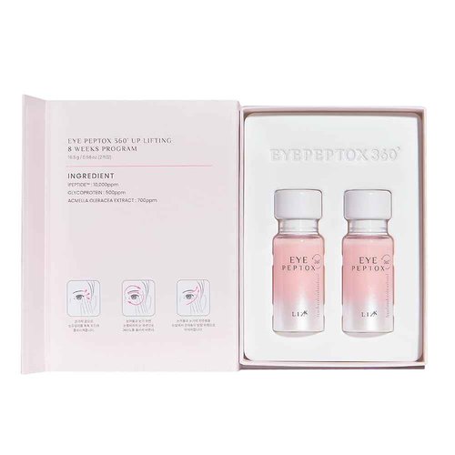 LIZK Eye Peptox 360°, Lifting Eye Cream, 10.000ppm Peptide, Eye Wrinkle Care for Fine Lines, Dark Circles and Puffiness, Firming & Hydrating, 1.16 oz. (Set of 2)