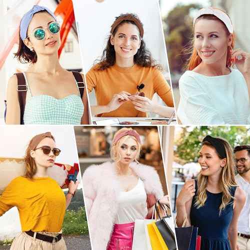 Headbands for Women Girls - 6PCS Stylish Top Knotted Headbands - Knotted Headband for Women - Head Bands Wide Hairband Hair Accessories