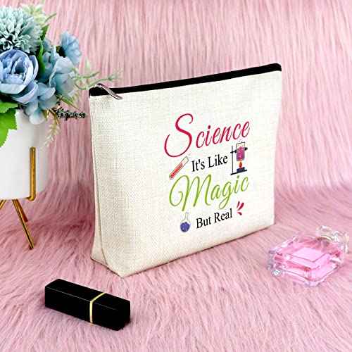 Sfodiary Science Gifts for Women Makeup Bag Science Teacher Gifts Science Lovers Gift Scientist Physicist Chemistry Graduation Gift Biology Gift Birthday Christmas Gifts for Her Travel Cosmetic Pouch