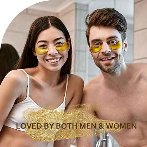 Under Eye Patches (30 Pairs), 24K Gold Under Eye Mask for Puffy Eyes, Dark Circles,Bags and Wrinkles with Collagen,Relieves Pressure and Reduces Wrinkles,Revitalises and Refreshes Your Skin