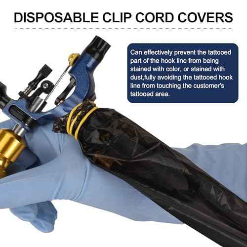 300PCS Clip Cord Covers,Disposable Hygiene Tattoo Clip Cord Covers for Tattoo,2¡¿32in Tattoo Clip Cord Covers, For Tattoo Machine Bags Tattoo Supplies Tattoo Accessories. (black)