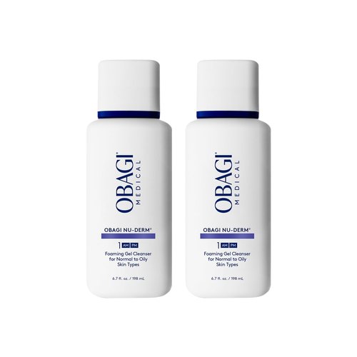 Obagi Nu-Derm Foaming Gel – Gel-Based Cleanser for Normal to Oily & Sensitive Skin – Two Pack, 2 * 6.7 oz