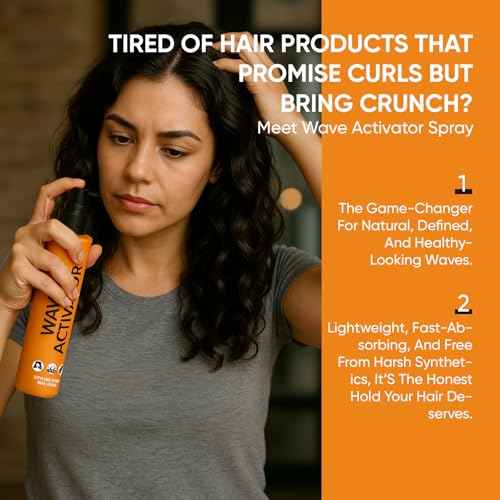 Wave Activator Spray for Curly | Wavy & Coily Hair, Leave in Conditioner Spray with linseed & Aloe Vera,Anti-Frizz, Define & Refreshing Hair Spray 3.38 fl oz