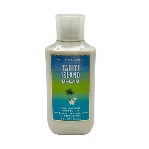 Bath & Body Works TAHITI ISLAND DREAM 3pc bundle - Mist, Body Wash, Body Lotion Gift Set with a Blue Bow for Holidays & Gifts - Full Size