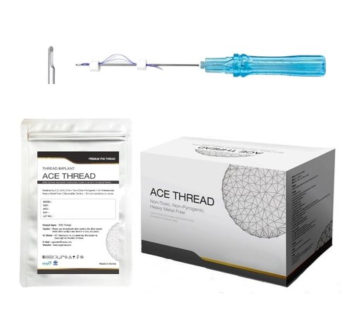 ACE PDO Threads Lift/Made in KOREA - Multi Thread Type/L-Type Blunt for Face Lift (16pcs) (23G38mm), Blue