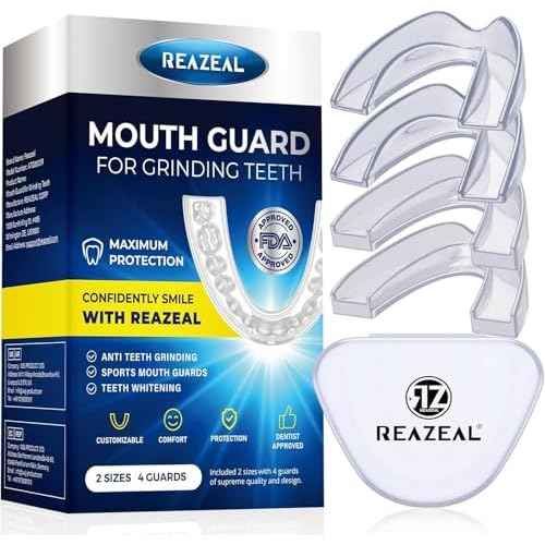 Mouth Guard for Grinding Teeth at Night: Mouth Guard for Sleeping - Night Guard for Teeth Grinding (Two Sizes /4 Packs)