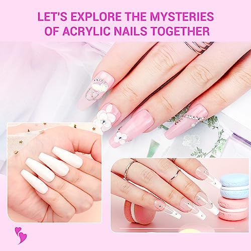 Saviland Acrylic Nail Kit ? Nails Kit Acrylic Set Acrylic Powder & Liquid with Builder Nail Gel Nail Drill Glitter Nail Art Powder Acrylic Nail Tools for Home DIY Nail Salon Use Christmas Gift