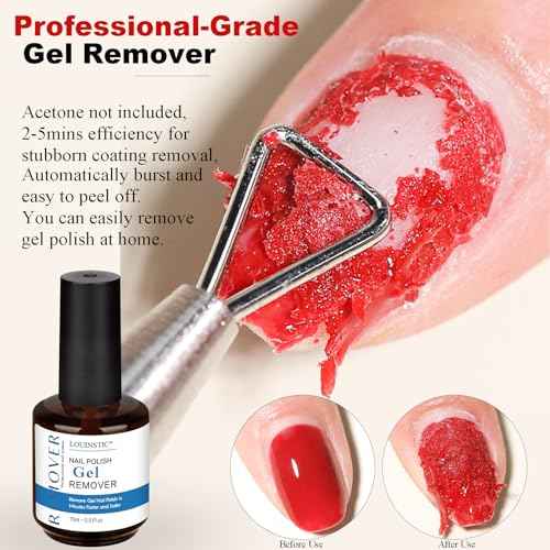 Gel Nail Polish Remover,Gel Remover for Nails No Need to Soak or Wrap, Quickly Remove Nail Polish in 2-5 Minutes, Professional Nail Remover Kit