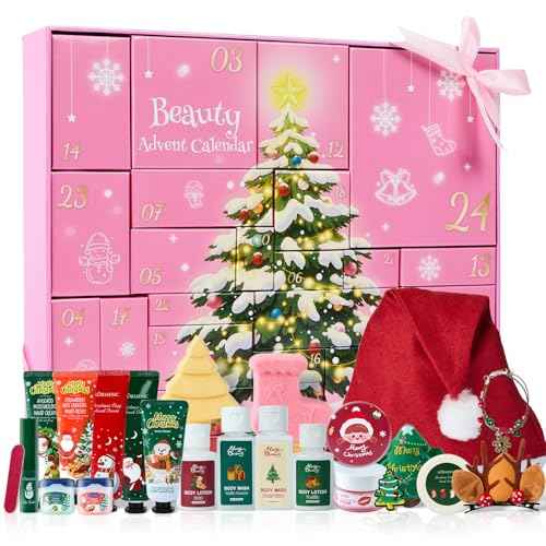 Advent Calendars 2025 Christmas Gifts for Women Beauty Advent Calendar 24 Days, Hand Cream Body Lotion Advent Calendar 2025 Advent Skincare Calendar 24pcs Countdown Gift Stocking Stuffers