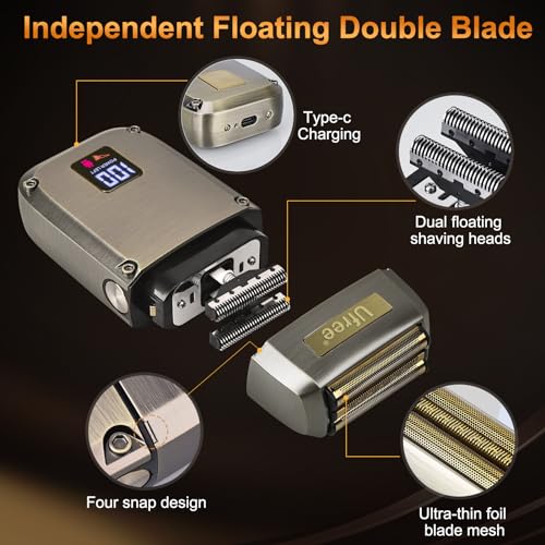 Ufree Beard Trimmer, Hair Clippers Mens Shaver Electric Razor, Hair Trimmer for Men Cordless Barber Clippers and Trimmers Set, Hair Cutting Kit for Men Grooming Gifts