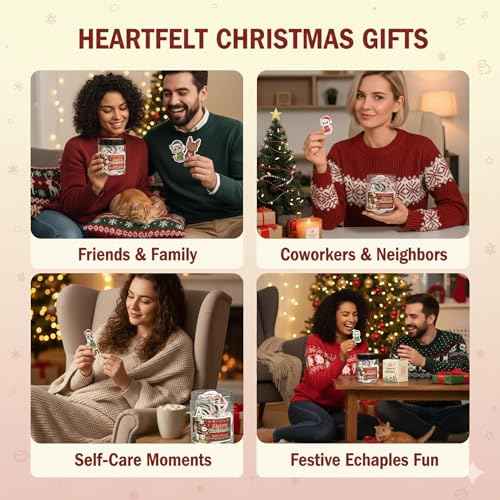 Positive Cat Christmas Jar with 60 Affirmation Cards, Cat Lover Gifts for Women Friends Sisters Teens, Ornament Decorations, Stocking Stuffers, Cat Christmas Tree Gifts, Cat Advent Calendar