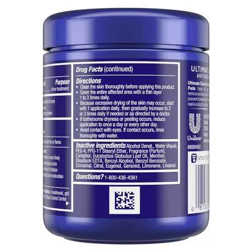 Noxzema Triple Clean Anti-Blemish Pads 90 Ct (Quantity of 5)