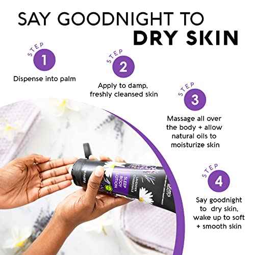 Nature's Beauty Lavender Chamomile Sleep Body Lotion Multi-Pack - Lightweight, Non-Greasy Moisturizer to Sooth & Relax Dry Skin, Made w/Coconut, Jojoba + Moringa Seed Oils, 8 oz (2 Pack)