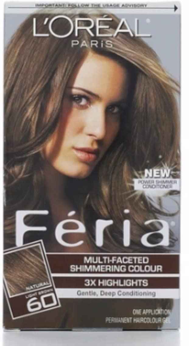 L’Oreal ParisFeria Multi-Faceted Shimmering Color. 60 Crystal Brown 1 ea (Pack of 3)
