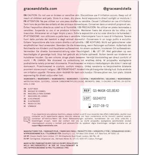 Eye Wrinkle Pads and Patches - Cooling Eye Mask for Puffiness - Ice Face Mask - Gel Eye Mask - Ice Mask to Reduce Wrinkles, Dark Circles, Eye Bags, Migraines - Hot & Cold Eye Mask by Grace and Stella