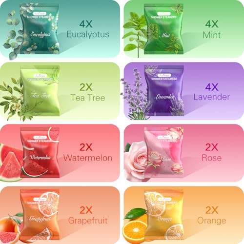 Aofmee Shower Steamers Aromatherapy 22 Pack - Shower Bombs Mothers Day Gifts for Her and Mom, Shower Tablets with Essential Oils for Relaxation, Home Spa Self Care Birthday Gifts for Women and Men