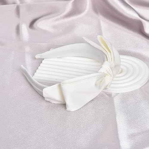 Knotted Bow Headbands for Women and Girls - White Hair Accessories with Bowknot Hair Bands and Bows