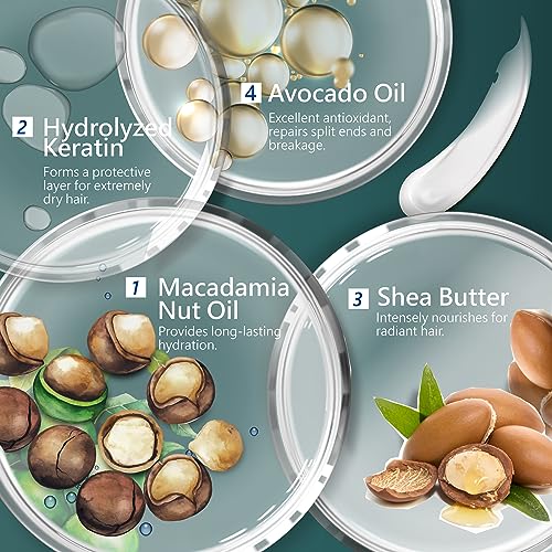 SH-RD Hair Mask for Dry Damaged Hair, Deep Conditioning Hair Moisturizer for Curly and Color Treated Hair Repair, Hydrating Argan Oil Hair Care Product, 13.52oz/400ml