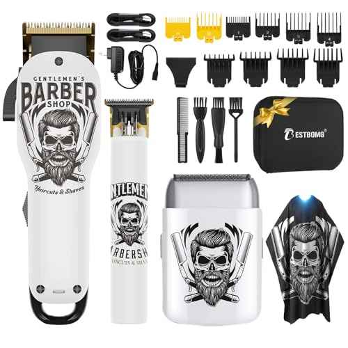 BESTBOMG¢ç Hair Clippers for Men Professional, Beard Trimmer Kits & Sets, Electric Shavers, Hair Clippers & Trimmer Ceramic T-Blade, for Barber, for Gifts