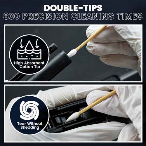 900/400PCS Double-Ended 6" Pointed Gun Cleaning Swabs - for Precision Firearm Cleaning and Applying, Gun Cleaning Supplies, Lint-Free and Highly Absorbent
