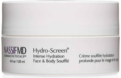 NASSIF MD Hydro-Screen Face And Body Souffle, Hydrating Skin Moisturizer, Hyaluronic Acid, Omega 3, Anti Aging, Even Skin Tone, 4 Fl Oz