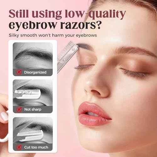 Eyebrow Trimmer Scissor, 2025 Upgrade Precision Eyebrow Grooming Kit, Portable Razor for Home Use, Removal Scissor Shaping Tool for Women (Yellow 1PCS)