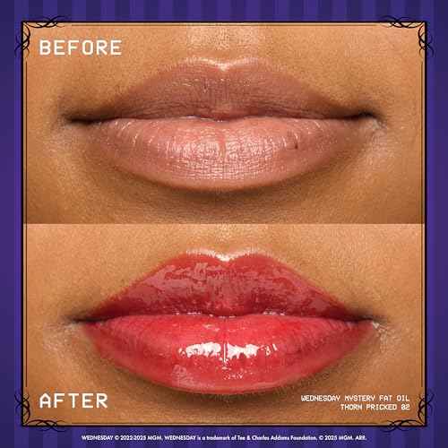 NYX PROFESSIONAL MAKEUP Wednesday Color-Shifting Lip Oil, Moisturizing, Tinted, and Non-Sticky Lip Gloss with up to 12HR Hydration - Moonshifted