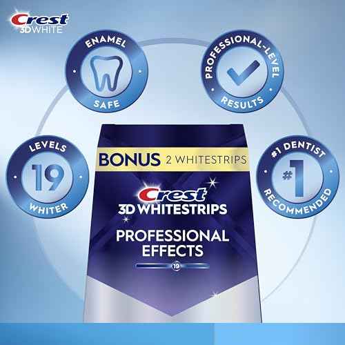 Crest 3D Whitestrips Professional Effects ? Teeth Whitening Kit, 22 Treatments (20 + 2 Bonus), Each with 1 Upper/1Lower, 44 Strips ? Crest 3DWhite Teeth Whitening Strips