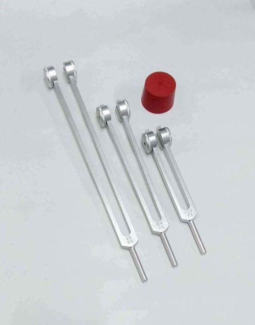 TFS Tuningforkshop Otto 32, 64 and 128 Hz Tuning Fork Set for Healing with Activator & Pouch