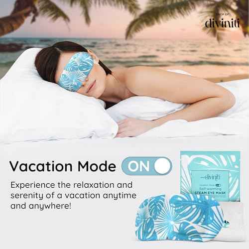 12-Pack Steam Eye Mask - Self Warming Heated Eye Mask for Dry Eyes, Up to 110F Degrees, Fast Soothing Relief - Puffy Eyes, Insomnia, Migraine - Stye Eye Treatment - Warm Compress for Eyes DiviniTi