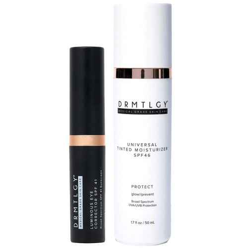 DRMTLGY Makeup Minimalist Duo SPF Bundle - Fair: Luminous Eye Corrector SPF 41 Fair & Anti-Aging Tinted Moisturizer with SPF 46