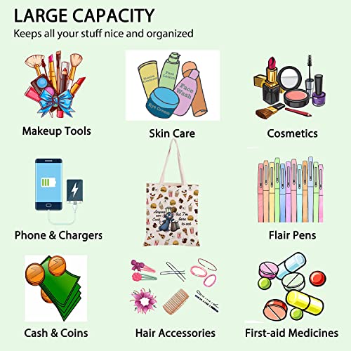 FOTAP Remy Quote Gift Anyone Can Cook Quote Makeup Bag Gift Remy Inspired Zipper Pouch Mouse Chef Cosmetic Bag (anyone cook Tote)