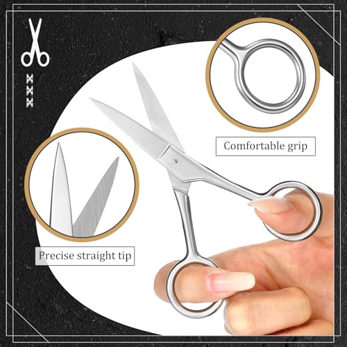 Maitys 10 Sets Beard Brush and Comb Set Bulk Boar Bristle Beard Brush Comb Scissors Kit Gifts for Men Father Colleague Employee Appreciation Christmas(Oval)