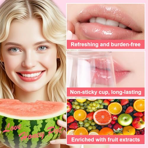 Clouds Cherry Lip Sleeping Mask ? Bee Propolis Moisturizing Lip Balm in Honey Pot ? Exfoliating Overnight Lip Care for Dry and Cracked Lips ? Hydrating Natural Lip Scrub