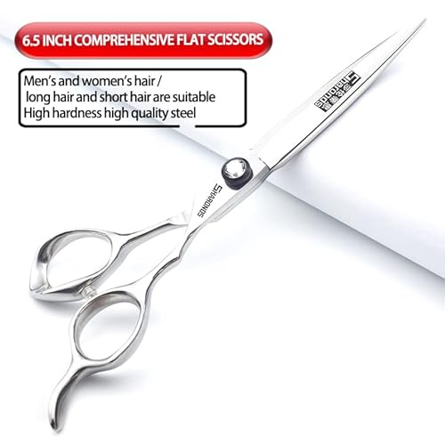 Japan 440 Steel Scissors Professional Hairdressing Scissors for Barber Thinning Hair Shears 5.5/6/6.5 Inch (6.5 Inch-3 Pieces)