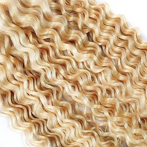 P27613 Bundles 613 Curly Human Hair Bundles 28 28 28 Inch Peruvian Virgin Hair Two Tone #27 Honey Blonde Mixed With 613 Blonde Bundles Human Hair Highlight Bundles