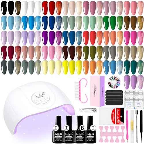 Gel Nail Polish Kit with UV Light, ARCWEISSO 36 Colors Gel Nail Polish Set with Base and Matte&Glossy Top Coat Soak Off All Season Nail Set Manicure Tools Gift for Women