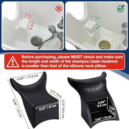 Shampoo Bowl Neck Rest, Salon Soft Silicon Neck Cushion Head Rest for Wash Basin, Professional Hair Spa Neck Support Shampoo Neckrest for Sink at Home Salon Barbershop Hair Washing Pillow