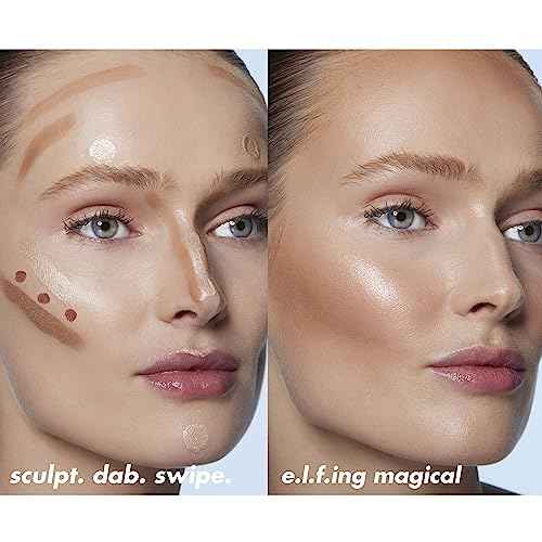 e.l.f. Halo Glow Contour Beauty Wand, Liquid Contour Wand For A Naturally Sculpted Look, Buildable Formula, Vegan & Cruelty-free, Light/Medium